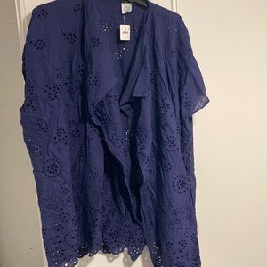 Eyelet kimono